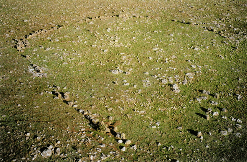 Arial view of the stone circle at Wurdi Youang