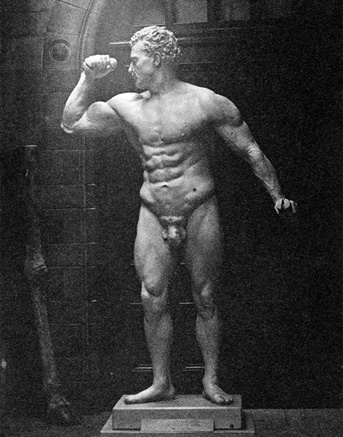 The Eugen Sandow statue on display in 1901