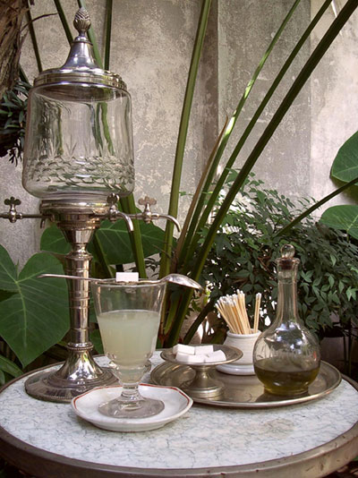 Absinthe table setting