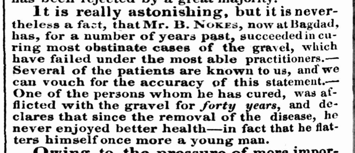 A clipping from an old newspaper
